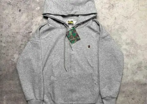 ‼️В УКРАЇНІ‼️ Зип худи Bape One Point | Сірі та чорні - 2/2