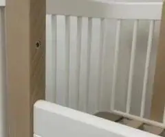 Дитяче ліжечко BABYMAX з маятником та колесами. Ліжко з бука 120×60 для новонароджених