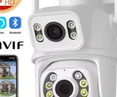 Потужна камера ICSee WIFI 8мп відеонагляду поворотна подвійна Q28
