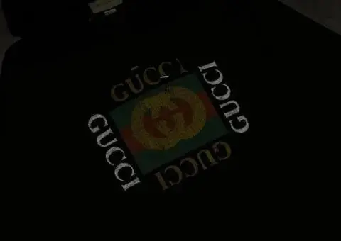 Gucci Hoodie Distressed Logo - 1/3