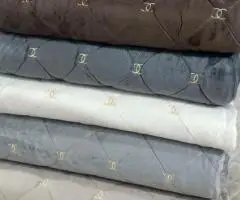 Велюрове покривало Шанель стьобане гарне і якісне, Плед покрывало Хит