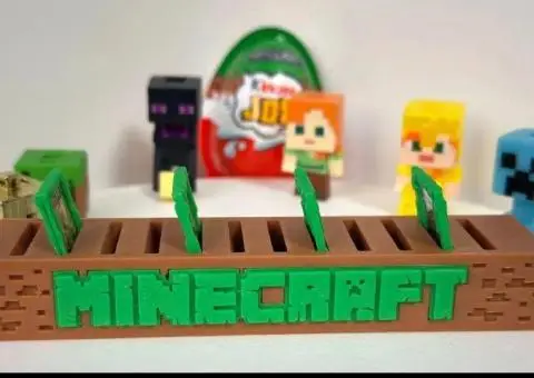 Стенд / Підставка / Поличка для Карточок Фігурок Kinder Minecraft з Майнкрафт - 1/3