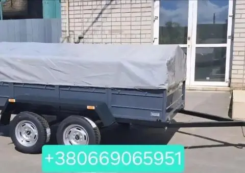 Прицеп двухосный 2.5м×1.4м  новый, завод; Купити двовісний причеп - 1/3