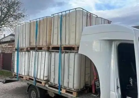 єврокуб куб в оцинкованій решітці 1000л бочка на піддоні - 2/3