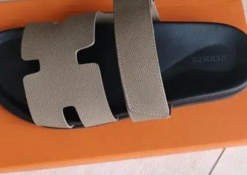 Шлепки Hermes Shypre кожаные р41 по стельке 26 - 3/3
