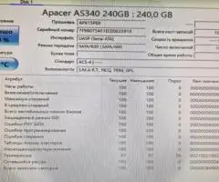 Ssd Apacer  240GB 100% здоров'я Мала нароботка Ссд диски для ноутбука або системного блока