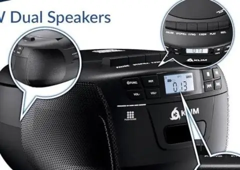 Новий Bluetooth CD-бумбокс KLIM + Касетний магнітофон (USB, AUX, Радіо) - 3/3