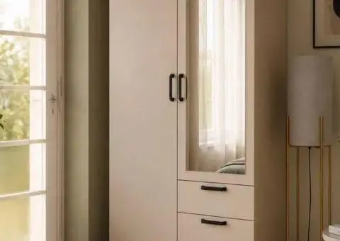Шафа розпашна 100 см з дзеркалом для спальні Nova Mirror | 7 кольорів - 3/3