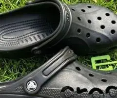 Чоловічі шльопанці сабо crocs baya/чорні крокс