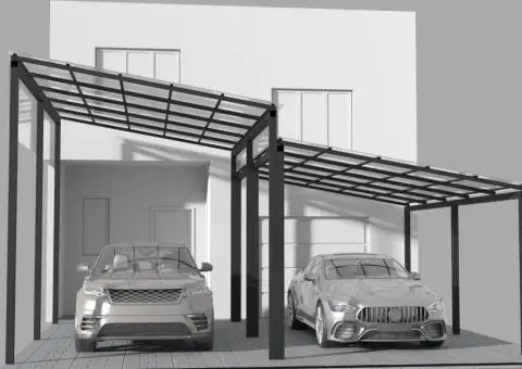 Manufacture of metal canopies for cars, terraces and yards