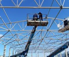 Sandwich panels PUR, PIR, MW, metal structures, cold rooms, installation