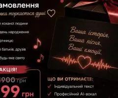 Персональна пісня на замовлення | Унікальний подарунок | AI-пісня