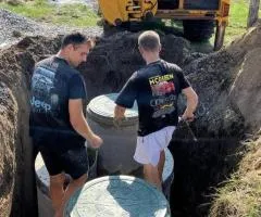 Септик под ключ Копка траншей Автономная канализация дренажное поле