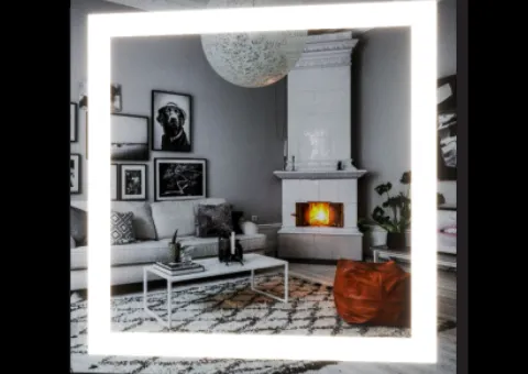 Mirror with LED lighting 700 x 700 mm