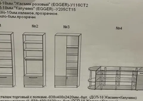 Торгівеньнн обладнання для магазину тканин та фурнітури