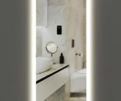 Дзеркало з LED підсвічуванням і сенсорним вимикачем 1200 х 500 мм