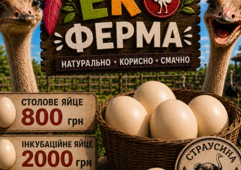 Страусиные яйца столовые (800 грн) - 1/4