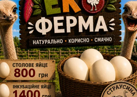 Страусиные столовые яйца (800 грн) - 1/3