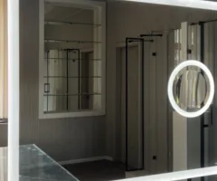 Дзеркало з LED підсвічуванням та сферичним збільшувальним дзеркалом 850 х 1050 мм.