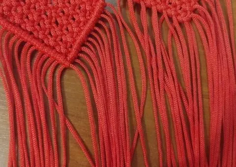 Brooch - heart in macramé technique - 4/4
