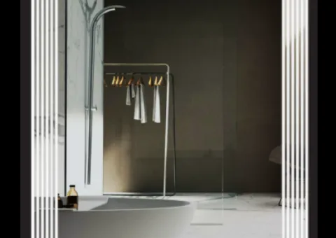 Mirror with LED lighting 800 x 600 mm.