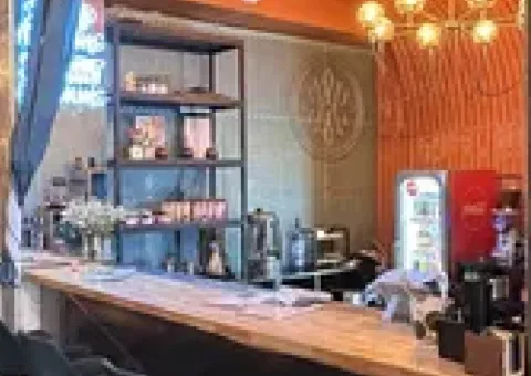 Ready-made bar/cafe Loft furniture (bar counter, shelving, tables)