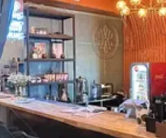 Ready-made bar/cafe Loft furniture (bar counter, shelving, tables)