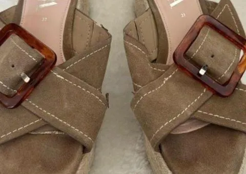 Branded natural ZARA slides - 2/4