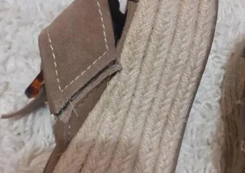 Branded natural ZARA slides - 3/4