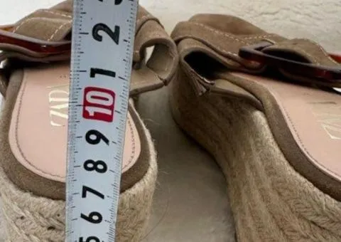 Branded natural ZARA slides - 4/4