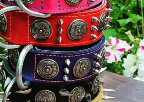 Ошейник кожаный для собак больших пород