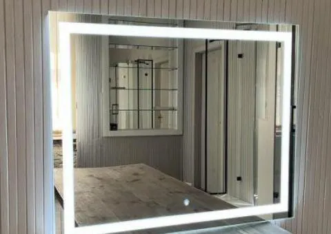 Mirror with LED lighting and touch switch 850 x 1050 mm