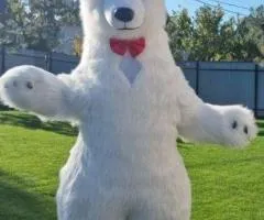 Order a white inflatable teddy bear for express greetings in Kyiv
