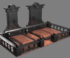 Monuments. Tombstones. 3D modeling and visualization of monuments and memorial complexes. Retouching