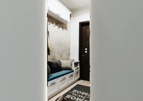 Mirror with two backlight contours and touch switch 1800 x 650 mm.