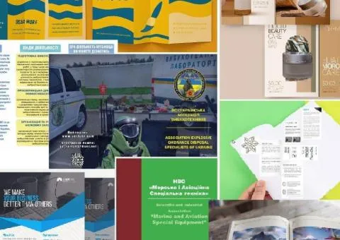 Printing of catalogs, brochures, booklets