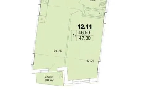 1-room apartment for sale, 47.3 m², Itaka residential complex, Chubayivska, Odesa - 1/10