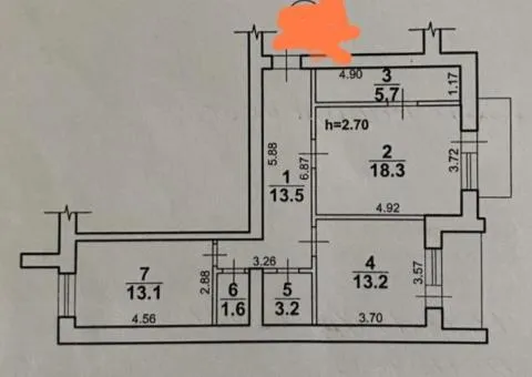 3-room apartment for sale, 76 m², Kompozytora Nishchynskoho St, Odesa - 8/10