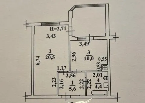 1-room apartment for sale, 50 m², Raduzhnyi, Odesa - 6/10