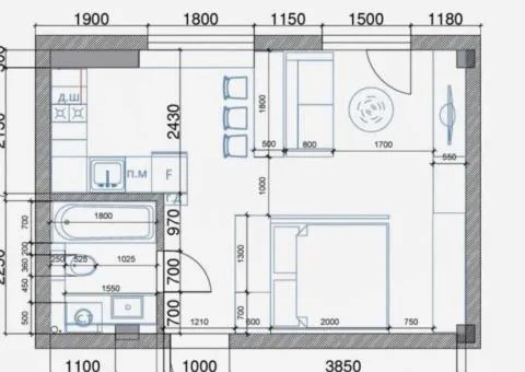 1-room apartment for sale, 33.8 m², Brusnyka residential complex, Malynovskoho St, Odesa - 6/6