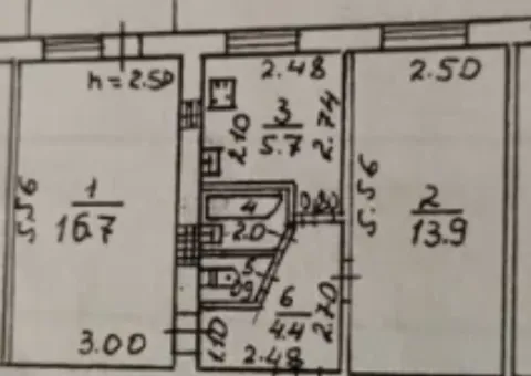 Продажа 2-комнатной квартиры, 42 м², пер. Светлый, район Аркадия, Одесса - 1/6