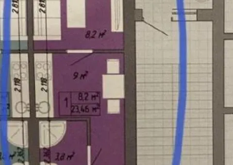 Продажа 1-комнатной квартиры, 26 м², ЖК «Акварель 2», Перлинна, Одесса - 3/6