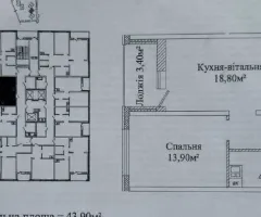 Продаж 1-кімнатної квартири, 43.9 м², ЖК «Альтаир -3», Жаботинського, Одеса