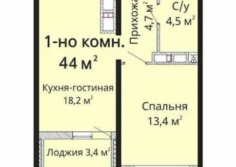1-room apartment for sale, 44 m², OMEGA residential complex, Tolbukhina, Odesa - 1/5