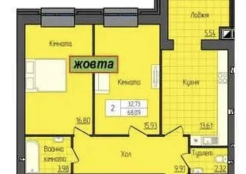 1-room apartment for sale, 68 m², Grand Siti Dombrovskyi residential complex, Dombrovskoho, Zhytomyr - 3/3