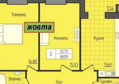 Продаж 2-кімнатної квартири, 68 м², ЖК «Гранд Сіті Домбровський», Домбровського, Центр, Житомир - 3/3