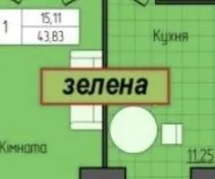 1-room apartment for sale, 46 m², Grand Siti Dombrovskyi residential complex, Dombrovskyi, Zhytomyr