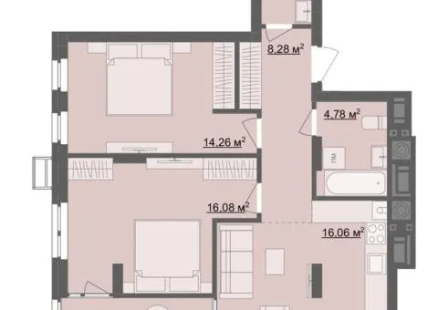 Продаж 2-кімнатної квартири, 67 м², ЖК «Рівер Сіті», Тетерівський Бульвар, Корбутівка, Житомир - 1/10
