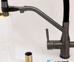MIXXUS PREMIUM GRAVITY 021 GRAPHITE REFL.BLACK Kitchen faucet with flexible spout