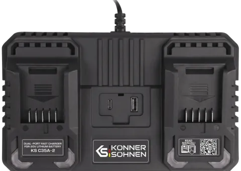 Двойное быстрое зарядное устройство для аккумуляторных батарей 20V KS C35A-2 - 2/3